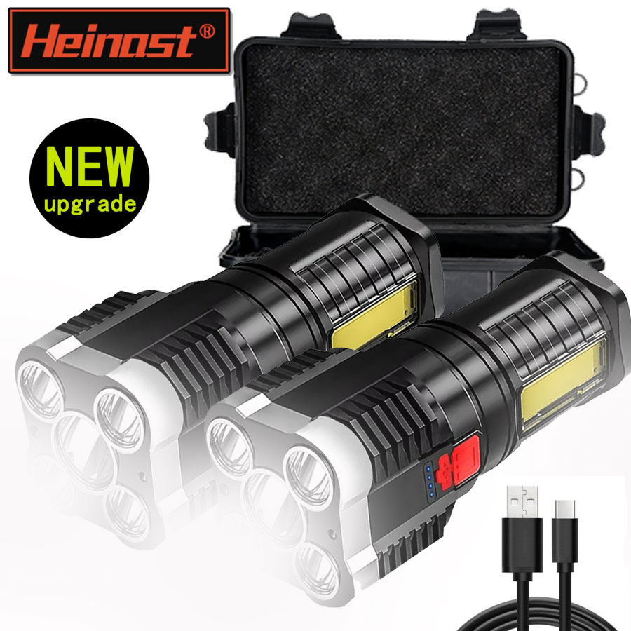 Tactical Flashlight Rechargeable - 5 LED High Power Led Flashlights