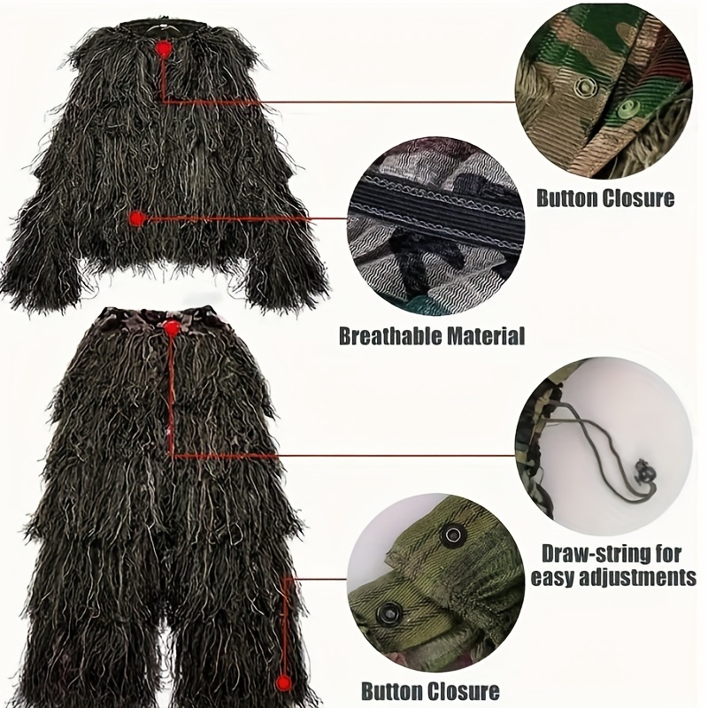 5-in-1 Camouflage Ghillie Suit - đánh giá và giá Outdoor Hunting Photography