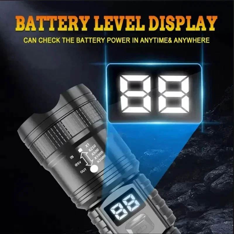 Rechargeable LED Flashlight 10 - đánh giá và giá Tactical Flashlight Rechargeable