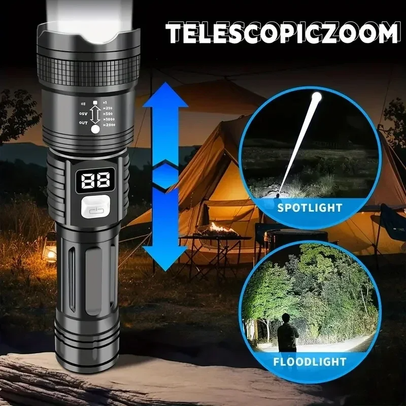 Rechargeable LED Flashlight 10 - đánh giá và giá Tactical Flashlight Rechargeable