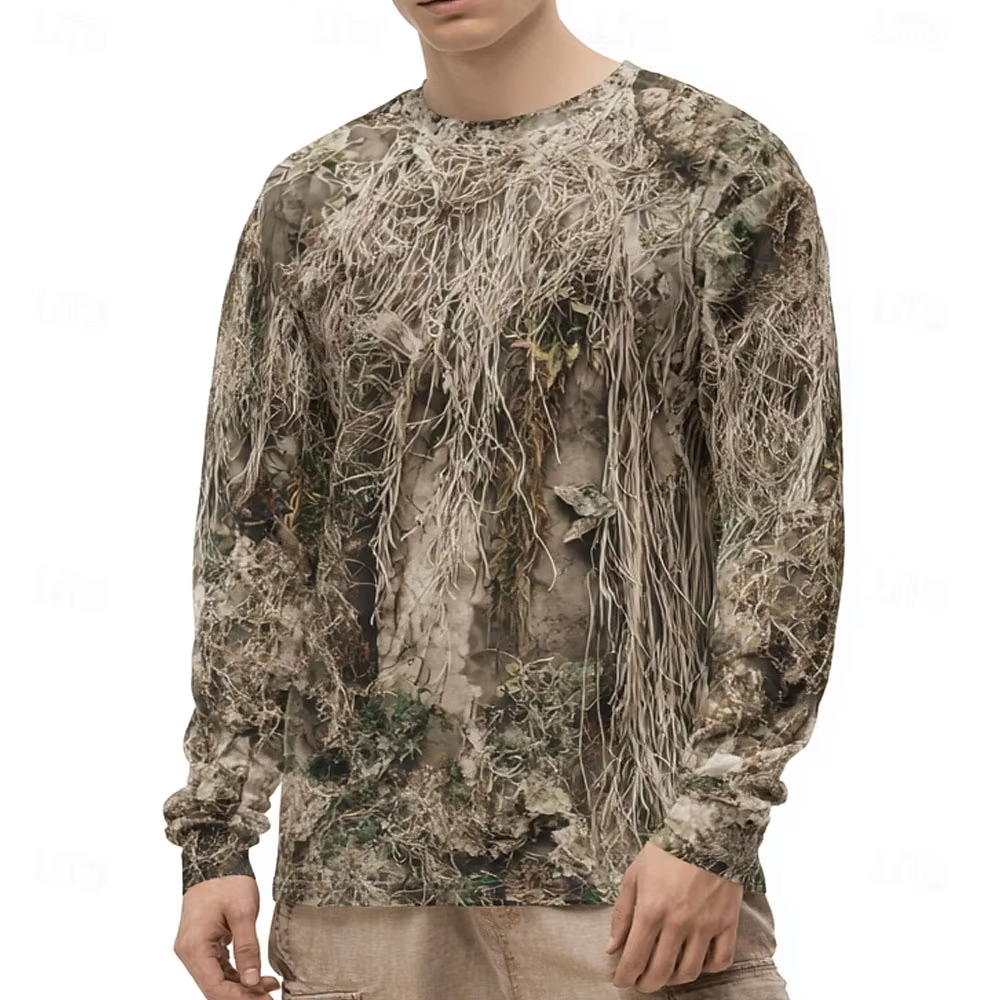 Men's Camo Animal Print Long S - đánh giá và giá Outdoor Hunting Graphic Tees
