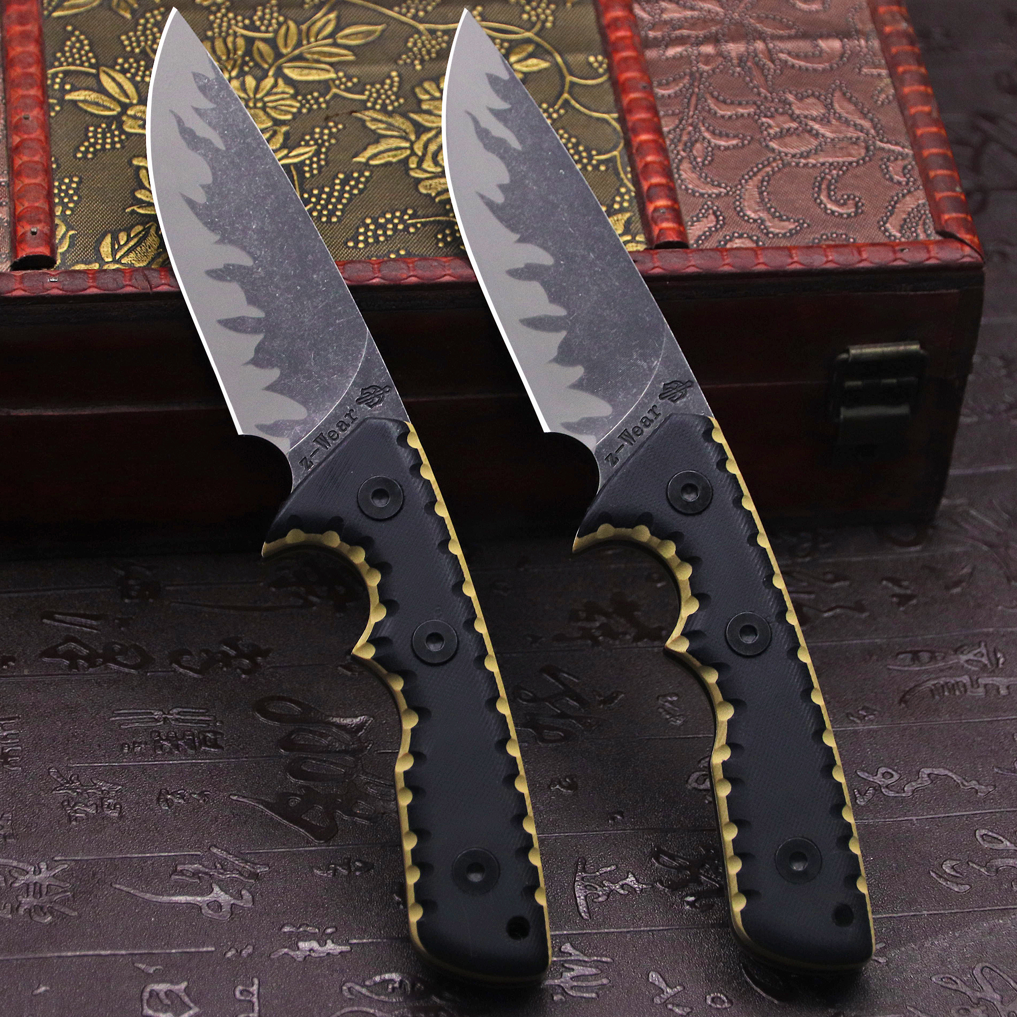 M-L (USA) DC53 Stone Washed Fu - đánh giá và giá Hunting Outdoor Edge Knives