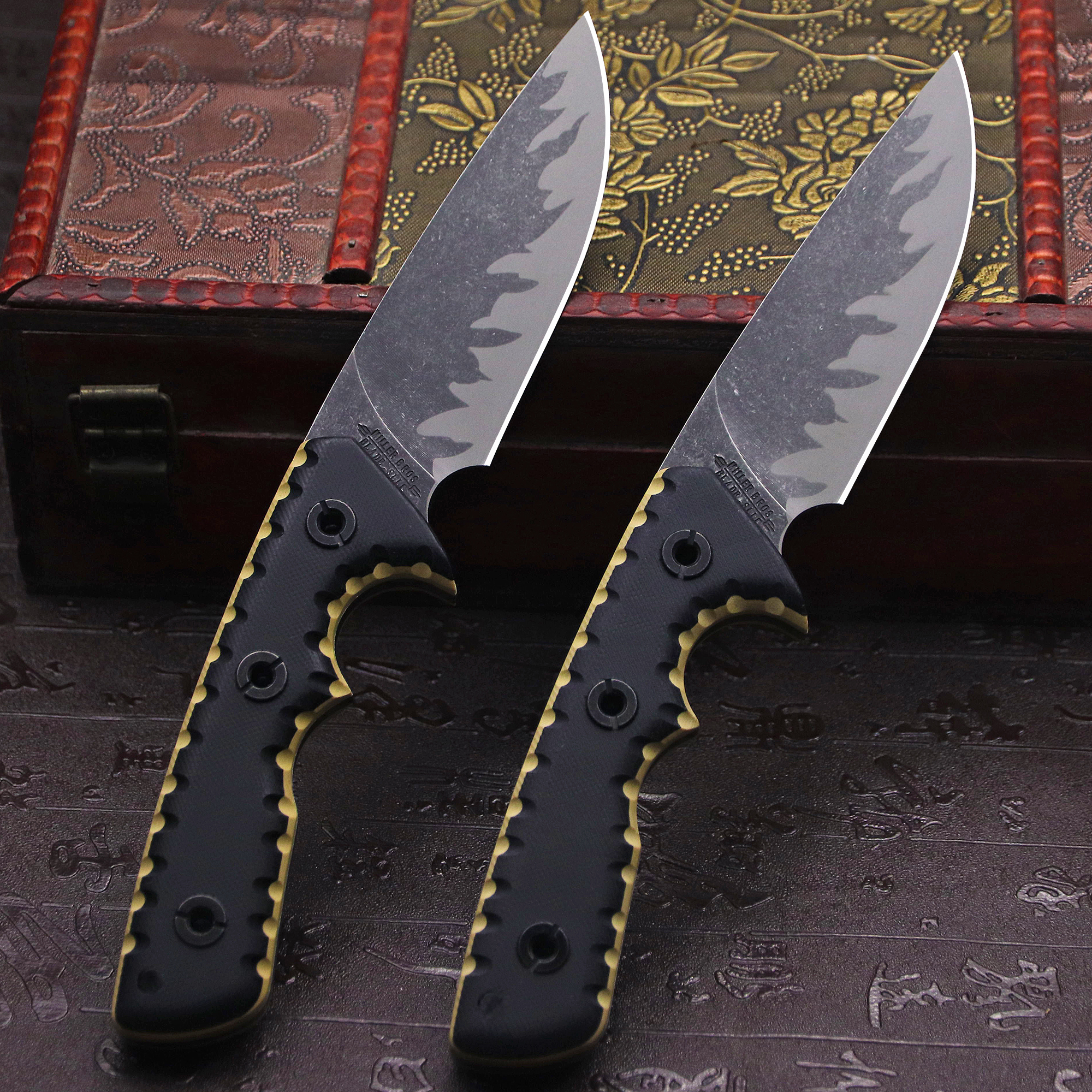 M-L (USA) DC53 Stone Washed Fu - đánh giá và giá Hunting Outdoor Edge Knives