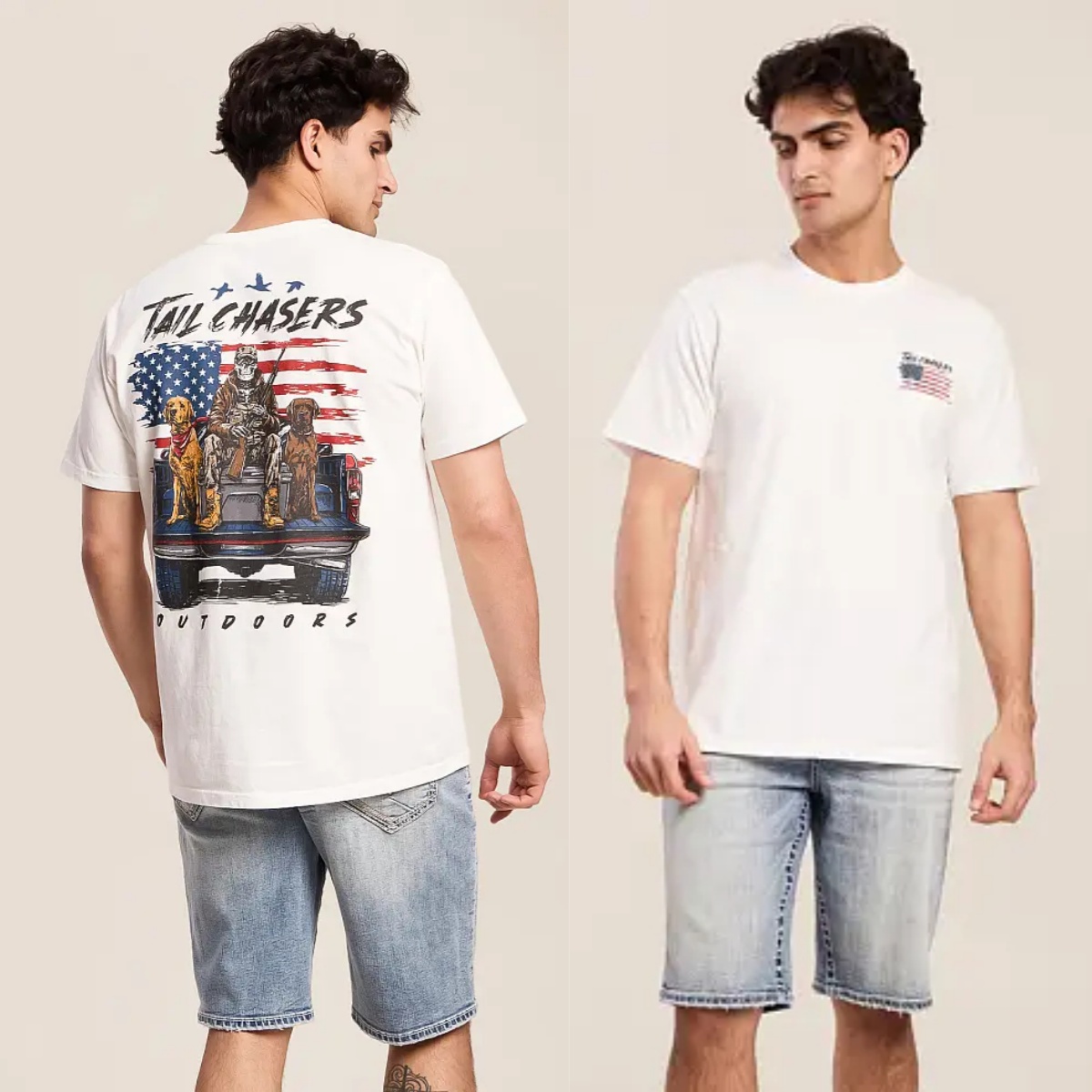 Tail Chasers Club Skeleton Hun - đánh giá và giá Outdoor Hunting Graphic Tees