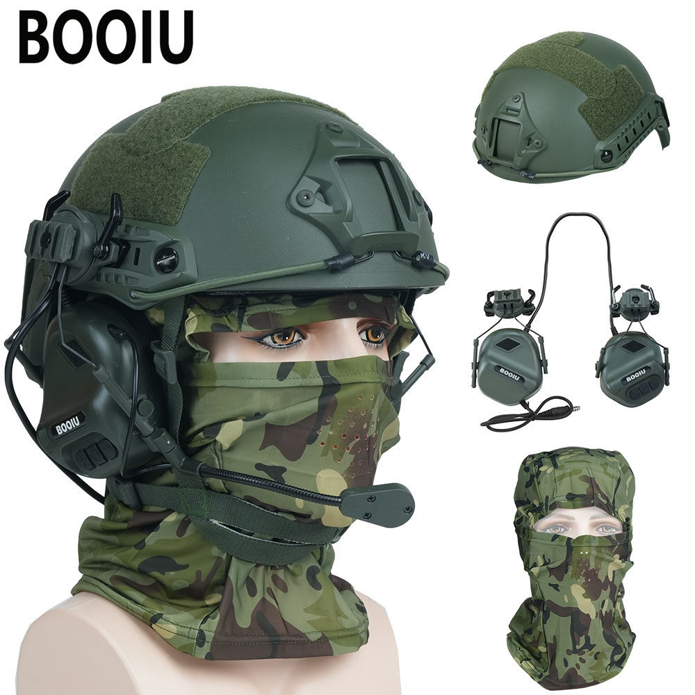 BOOIU Tactical Airsoft Helmet  - đánh giá và giá Outdoor Hunting Kit