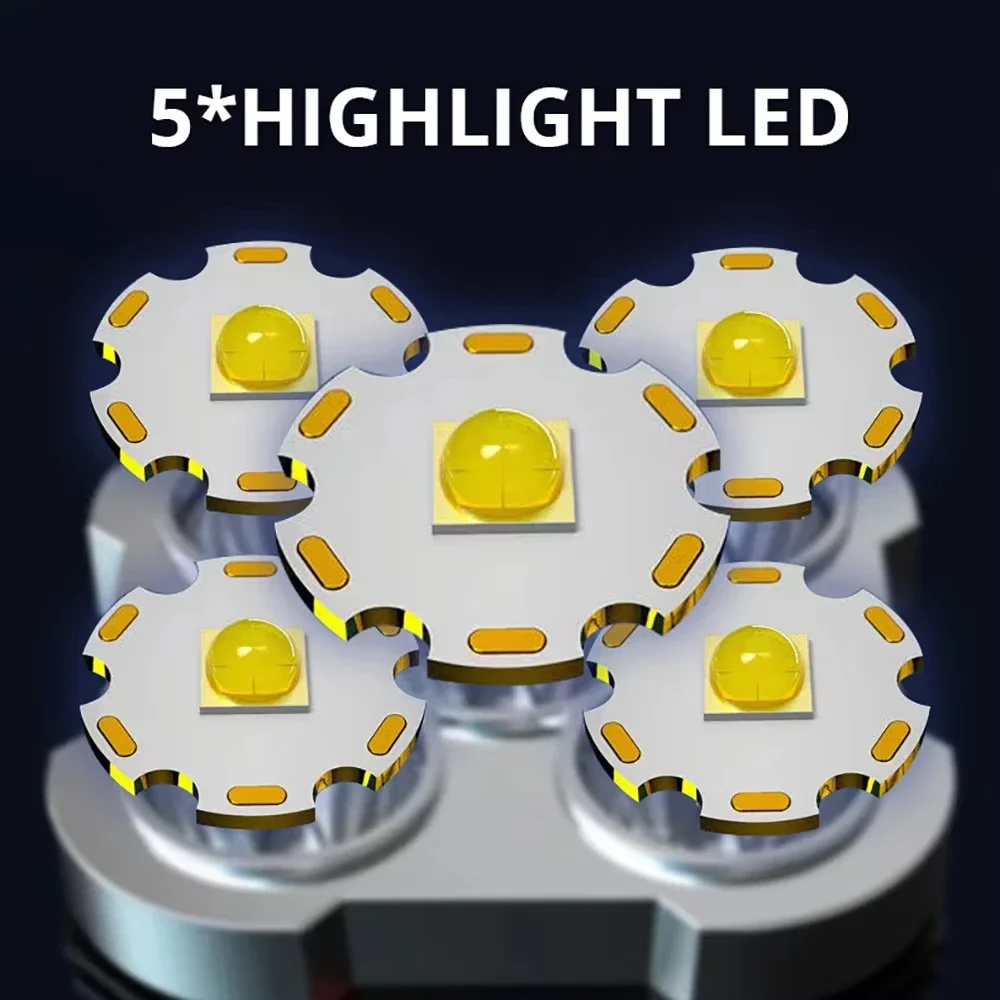 5 LED High Power Led Flashligh - đánh giá và giá Tactical Flashlight Rechargeable