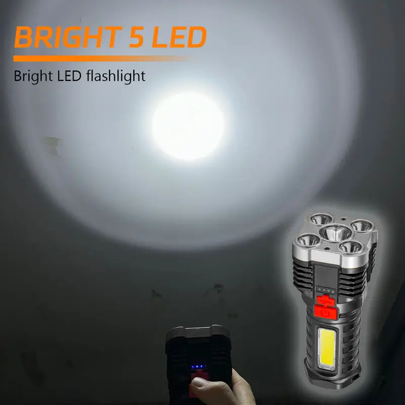 5 LED High Power Led Flashligh - đánh giá và giá Tactical Flashlight Rechargeable
