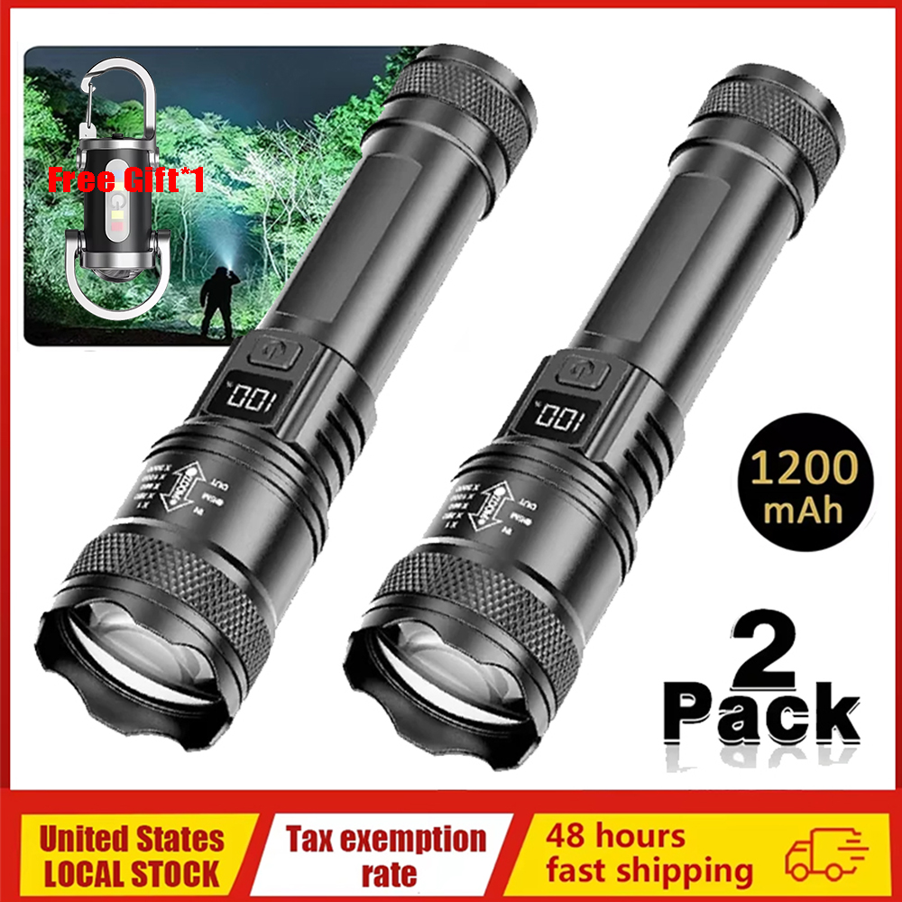100000LM Ultra-bright Flashlig - đánh giá và giá Tactical Flashlight Rechargeable