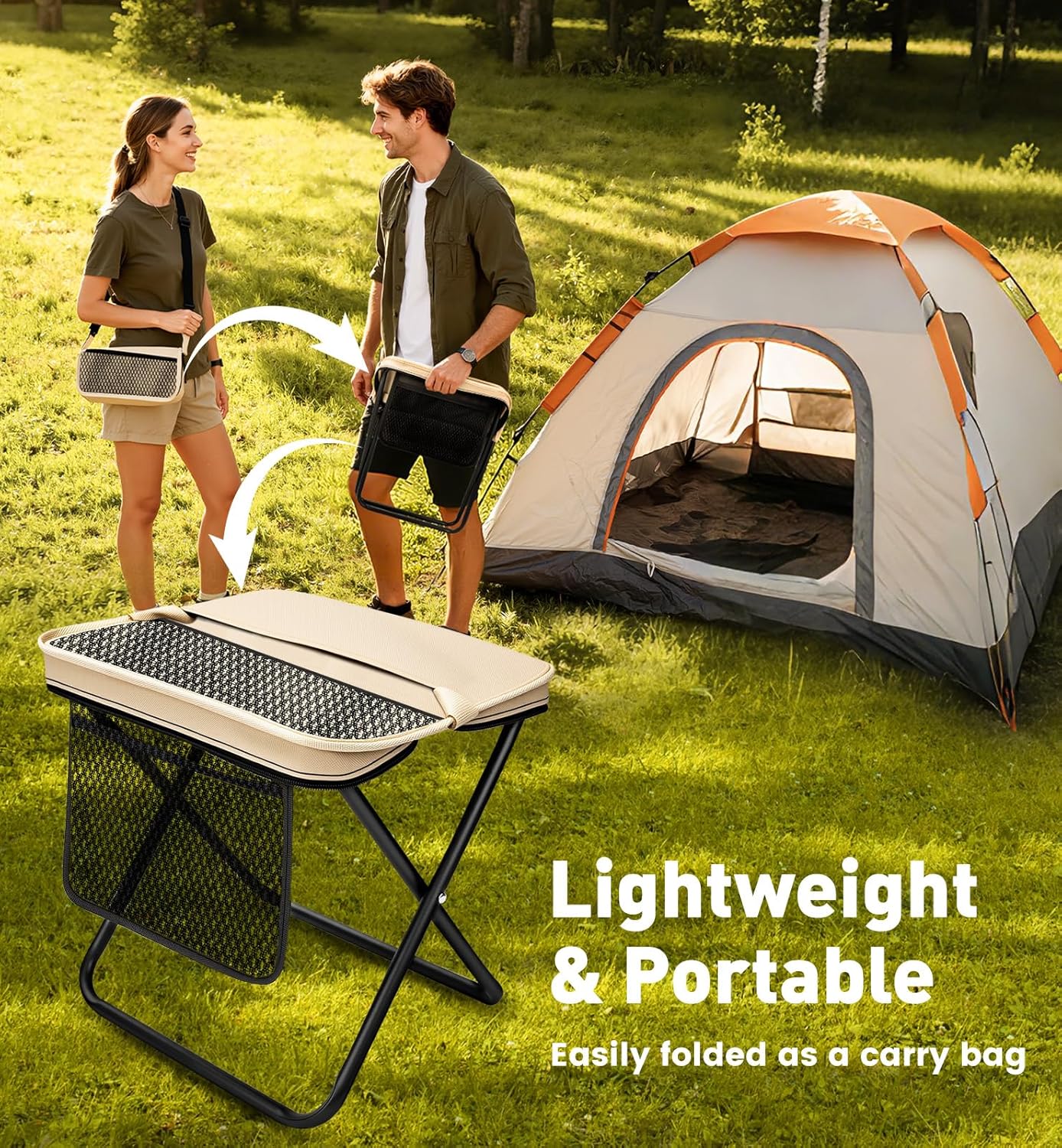 2 Pack Portable Folding Stools - đánh giá và giá Hunting And Fishing Outdoor Chairs