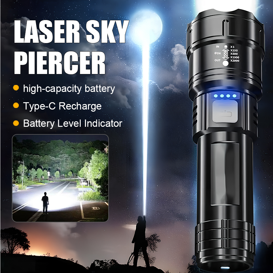 High Power P50 LED Flashlight  - đánh giá và giá Tactical Flashlight Rechargeable