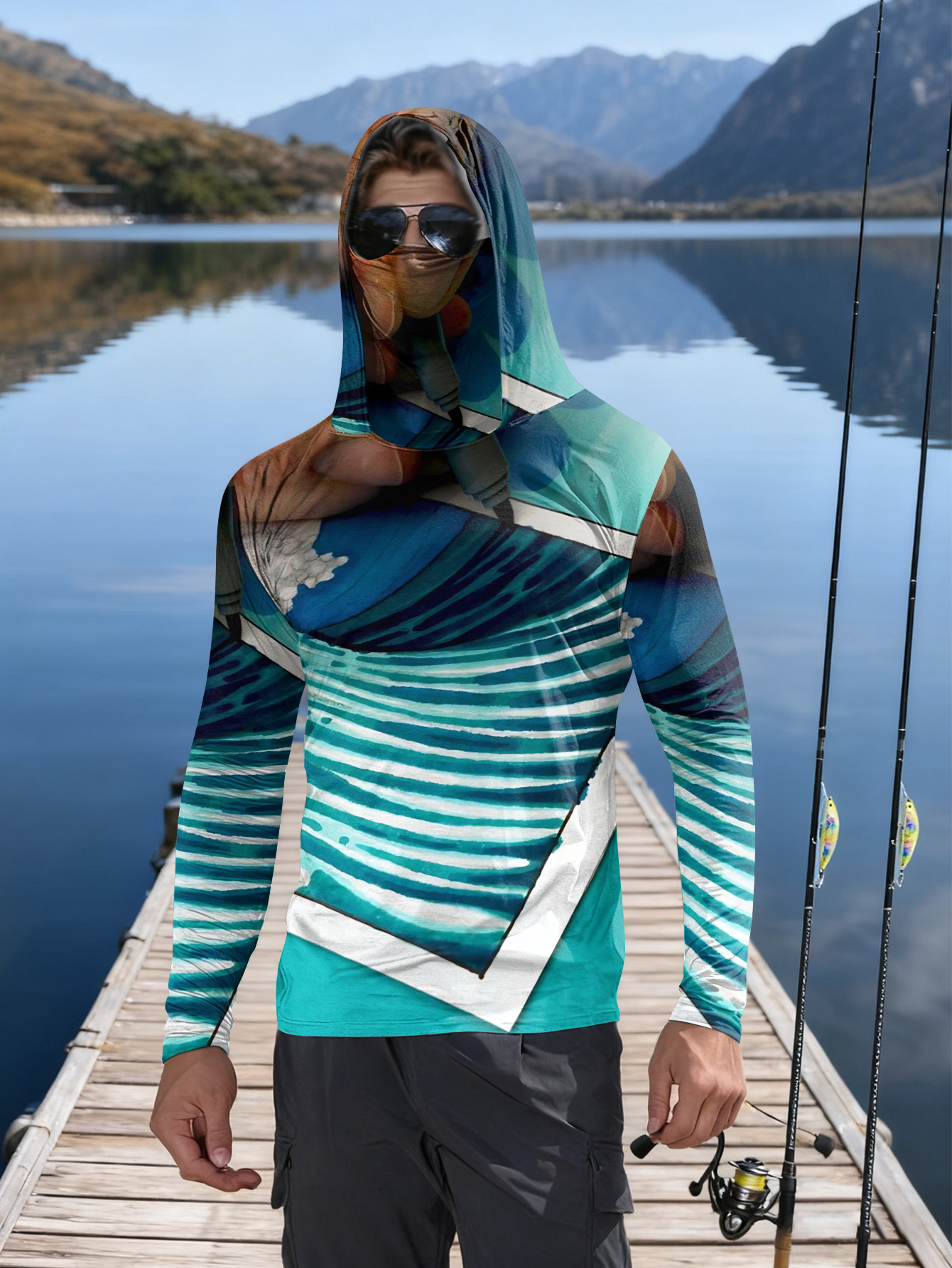 Fishing hooded sweatshirt men' - đánh giá và giá Hunting Outdoor Shirts