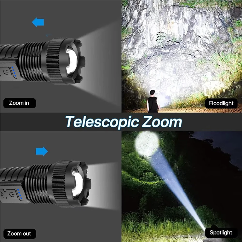 Ultra-bright LED Flashlight Re - đánh giá và giá Tactical Flashlight Rechargeable