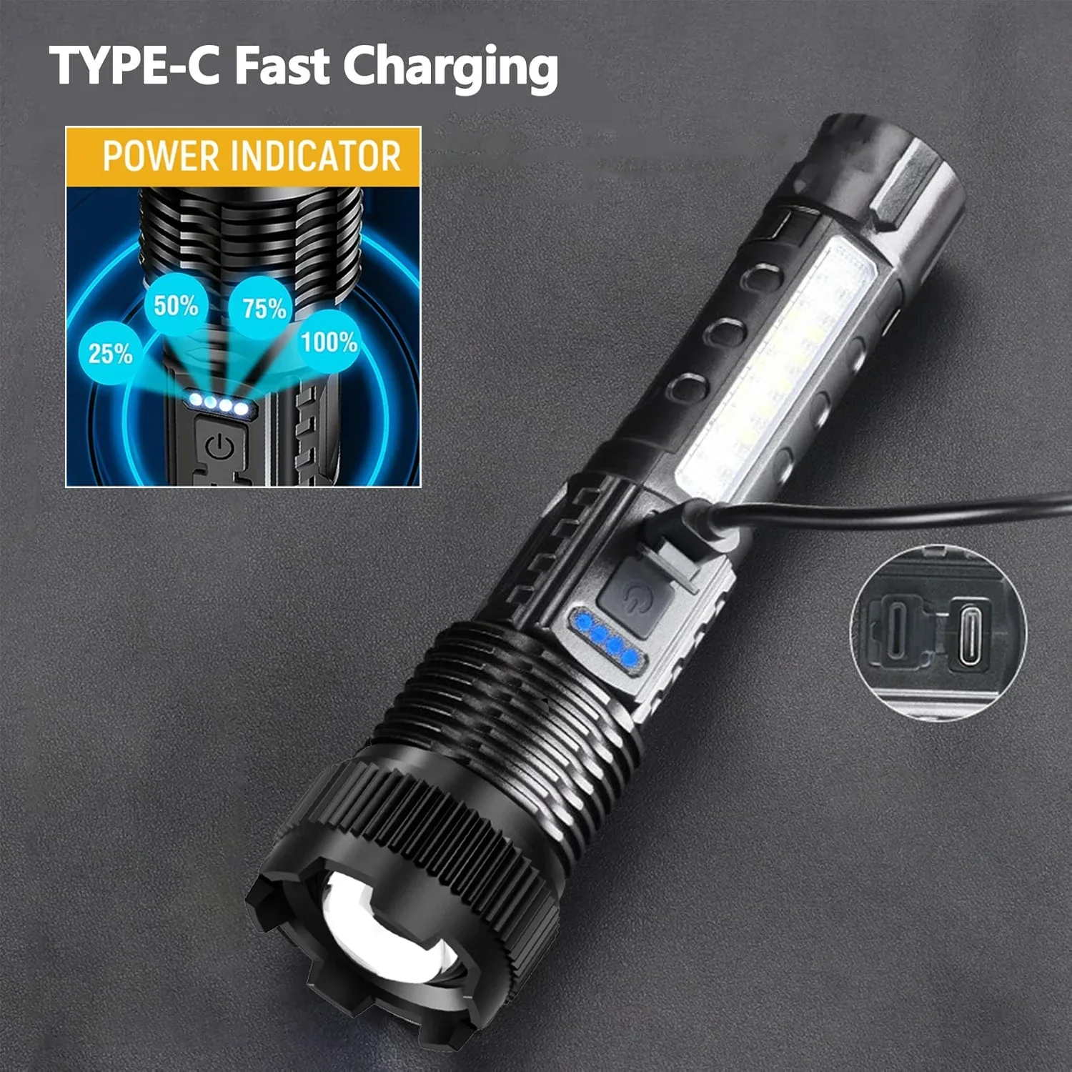 Ultra-bright LED Flashlight Re - đánh giá và giá Tactical Flashlight Rechargeable