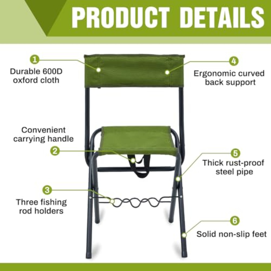 2 Pcs Summer Folding Fishing C - đánh giá và giá Hunting And Fishing Outdoor Chairs