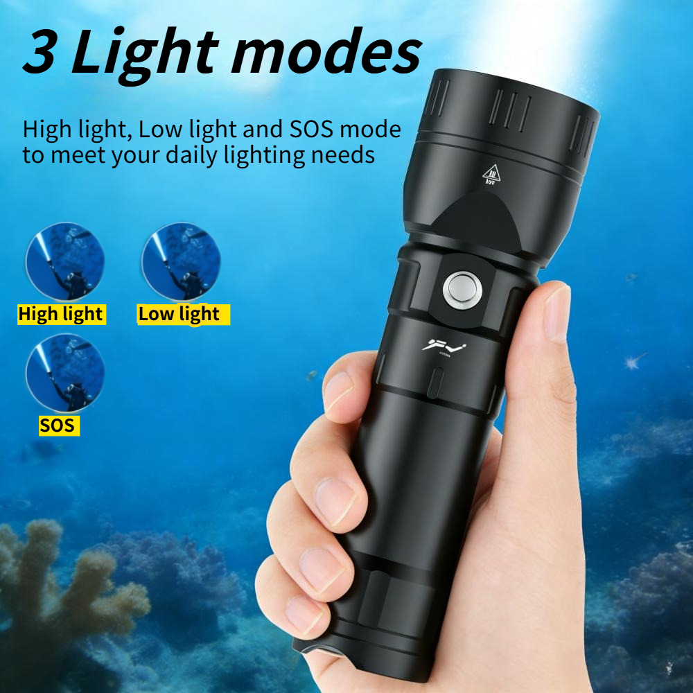 Powerful Diving Flashlight Wat - đánh giá và giá Tactical Flashlight Rechargeable