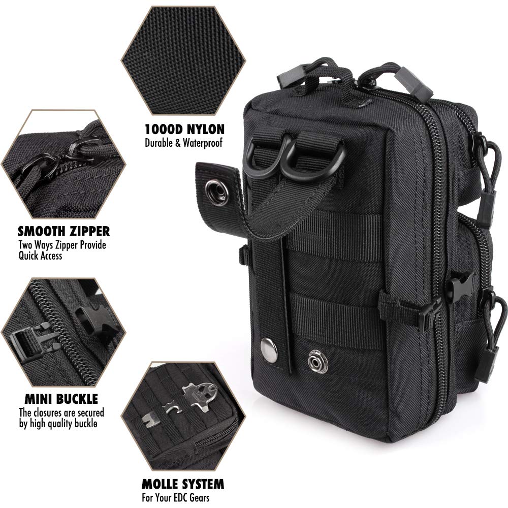 Mini Molle Utility Pouch, EDC  - đánh giá và giá Outdoor Hunting Gear Storage
