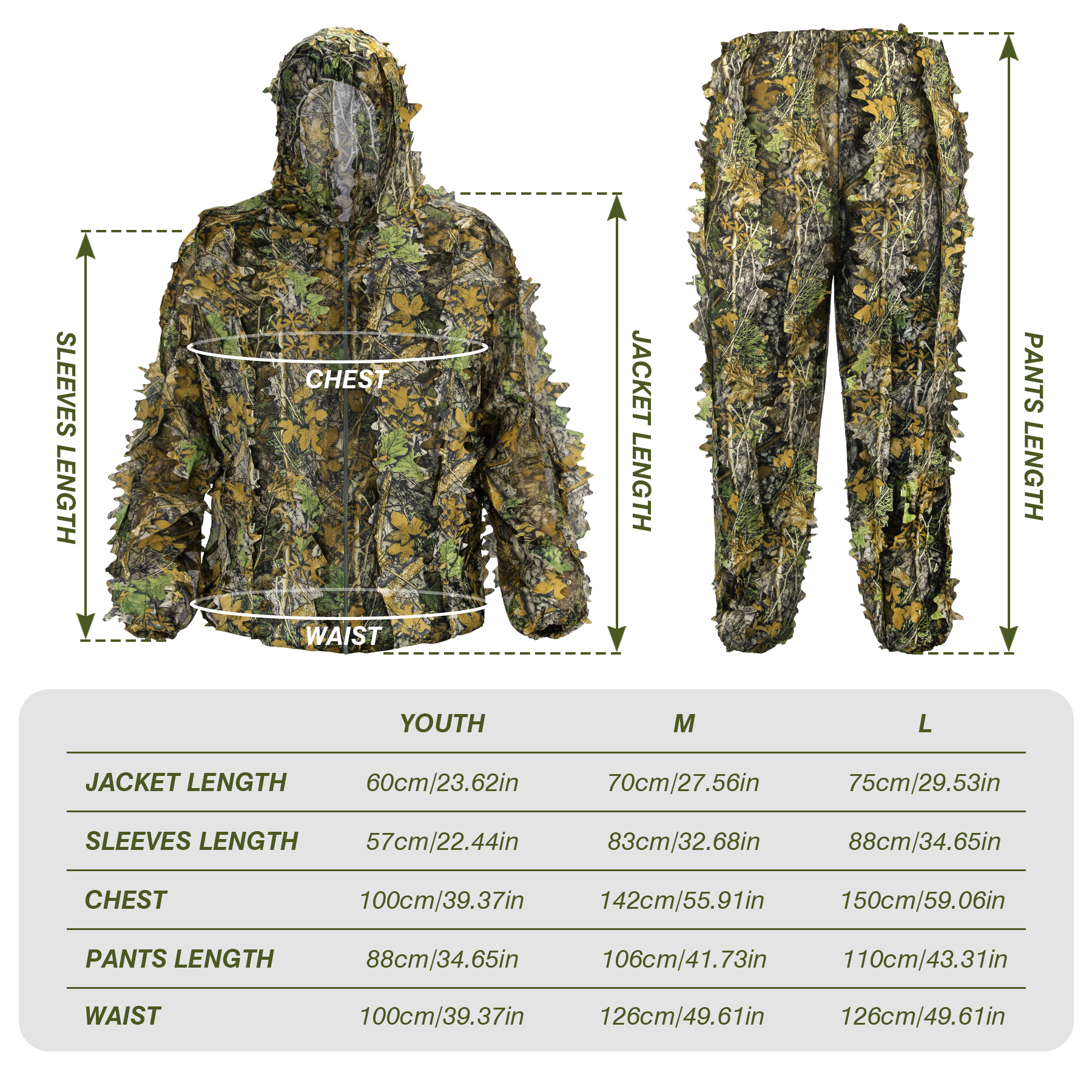 3D Camo Leaf Ghillie Suit Brea - đánh giá và giá Outdoor Hunting Photography