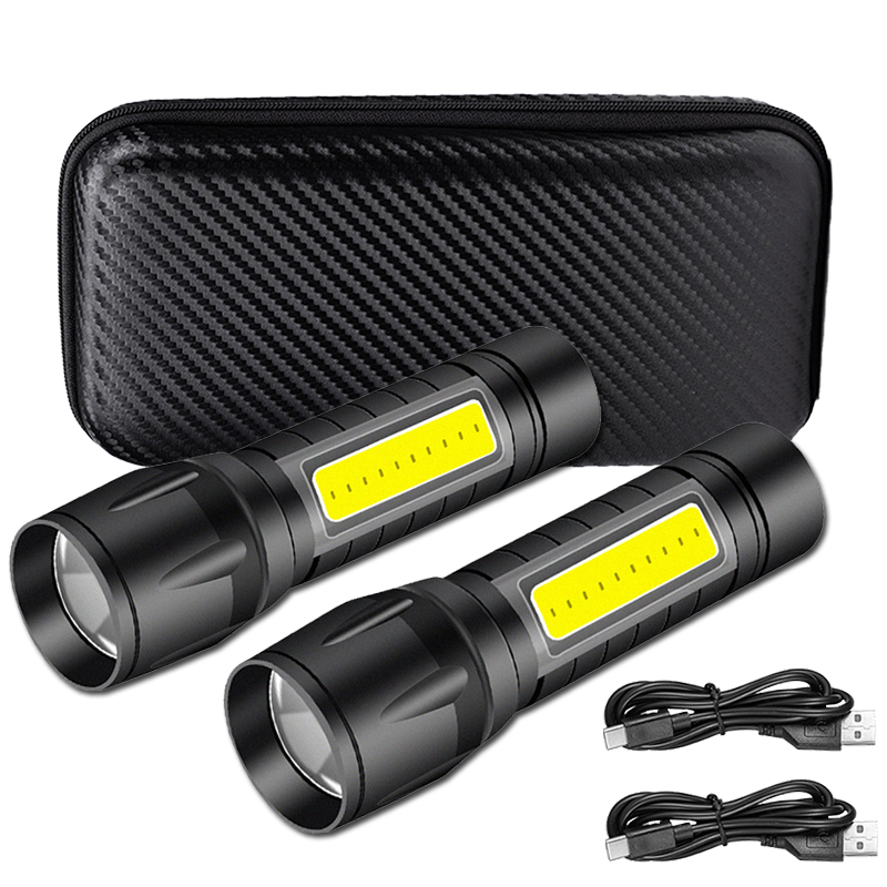 Portable COB+LED Camping Light - đánh giá và giá Tactical Flashlight Rechargeable