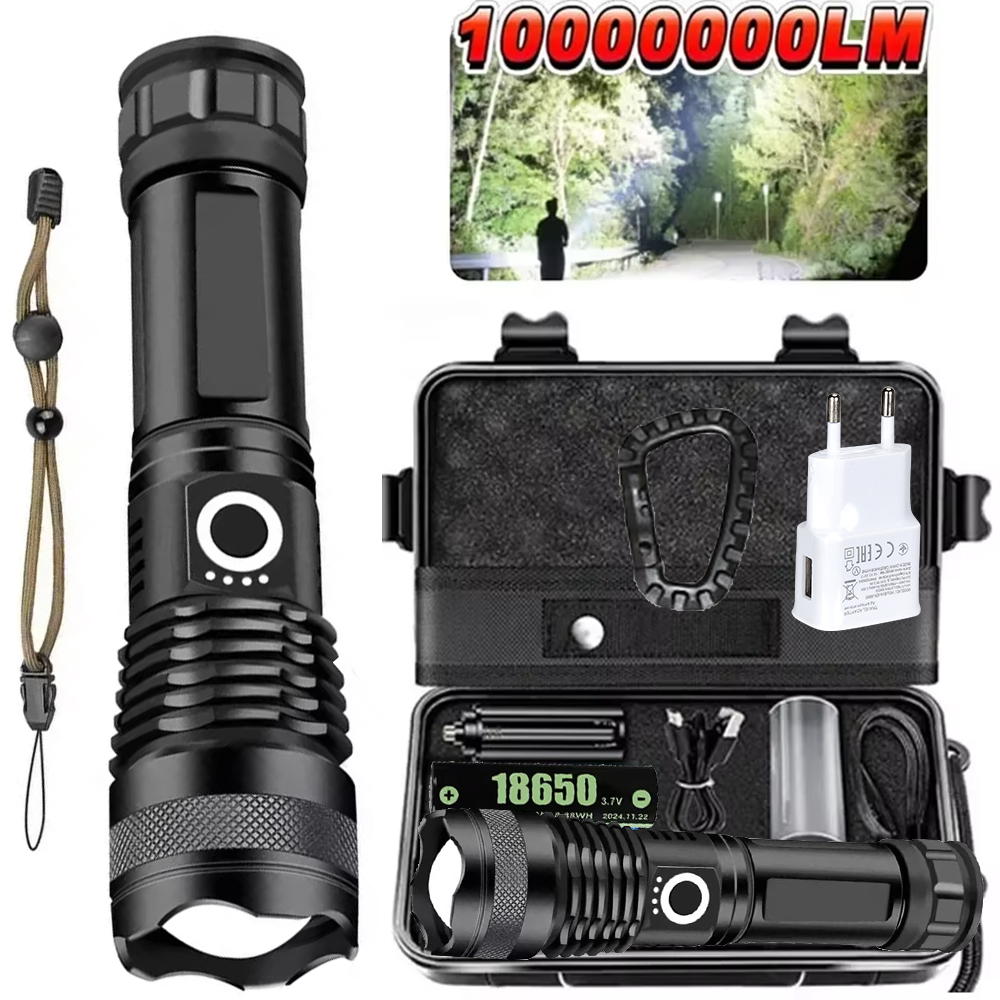 High Power LED Flashlight Rech - đánh giá và giá Tactical Flashlight Rechargeable