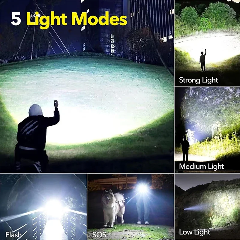 High Power LED Flashlight Rech - đánh giá và giá Tactical Flashlight Rechargeable