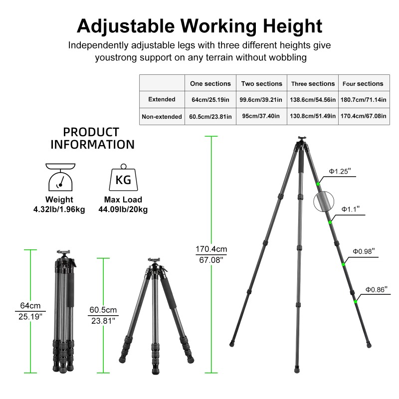 Outdoor Carbon Fiber Tripod Hi - đánh giá và giá Outdoor Hunting Photography