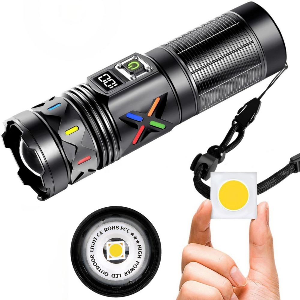 High Power LED Flashlight Tele - đánh giá và giá Tactical Flashlight Rechargeable